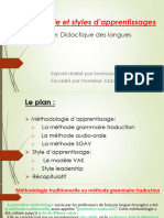 Méthodologies Et Styles D'apprentissage