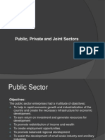 Public, Private and Joint Sectors