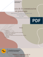 Importancia de La Comunicacion en Psicologia