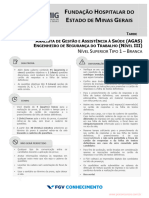 Analista de Gestao e Assistencia A Saude Agas Engenheiro de Seguranca Do Trabalho Nivel III