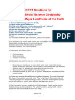 NCERT Solutions For Class 6 Social Science Geography Chapter 6 Major Landforms of The Earth - ANSWER KEY