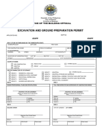 Excavation Permit Front and Back