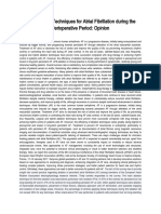 Management Techniques For Atrial Fibrillation During The Perioperative Period.