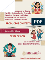 Productos Contestados 6 Ta Sesión CTE