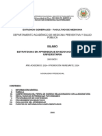 Silabo Estrategias de Aprendizaje en Educación Superior Universitaria-2024