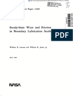 Steady-State Wear and Friction Boundary Lubrication Studies