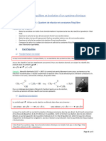 Chapitre 5A Complété Quotient de Réaction Et Constante d&#039 Équilibre