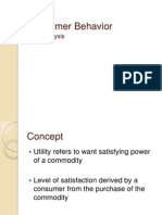 Consumer Behavior: Utility Analysis