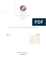 Formulación Del Presupuesto Público