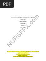 NURS FPX 6216 Assessment 2 Preparing and Managing An Operating Budget