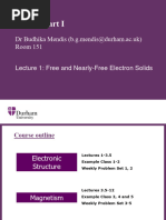 FoP3B Lecture 1 (Free Electron Solids)