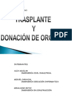 TRASPLANTE Y DONACI+ôN DE +ôRGANOS