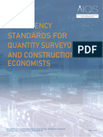 Aiqs Competency Standarda For Quantity Surveyors and Construction Economists