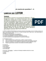 CARTA AO LEITOR - 9 Ano