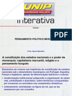 Slides Da Aula - Pensamento Politico Moderno