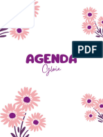 Documento A4 Agenda Emprendedora Floral Rosa Morado