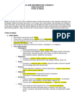 MIL Q3 Lesson 5 - Types of Media 040317