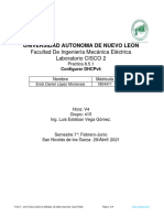 Universidad Autonoma de Nuevo Leon: Facultad de Ingeniería Mecánica Eléctrica Laboratorio CISCO 2