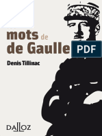 Denis Tillinac - Les Mots de de Gaulle