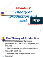 Theory of Production and Cost: Module-2