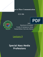 Lect9 Special MAss Media Professions