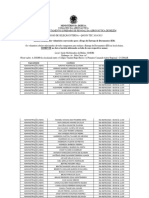 Ministério Da Defesa: Especialidade Candidato Data e Horário