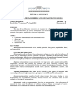 Physical Geology Practice 10 - Metamorphic and Metasomatic Rocks