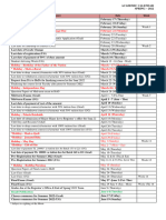 Academic Calendar - Spring 2022