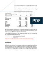 Horizontal Analysis and Altman Z