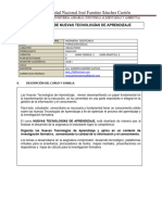 Universidad Nacional José Faustino Sánchez Carrión: Sílabo de Nuevas Tecnologías de Aprendizaje