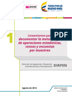 DANE-Lineamientos para Documentar La Metodología de Operaciones Estadísticas, Censos y Encuestas Por Muestreo