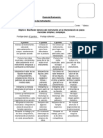 Pauta de Evaluación Dominio de Instrumentos