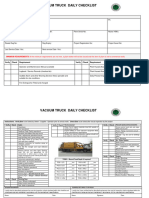 Vaccum Truck Checklist