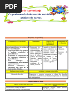 2° SESesion ORGANIZAMOS LA INFORMACIÓN EN TABLAS Y GRÁFICOS DE BARRAS