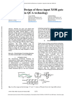 An Efficient Design of Three-Input XOR Gate in QCA Technology