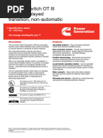 Transfer Switch OT III Open or Delayed Transition, Non-Automatic