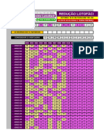 #222 - Redução Lotofácil 25 Dezenas para 15 Sendo 06 Fixas em 100 Jogos