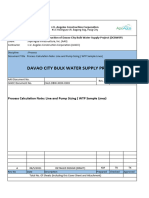 Line and Pump Sizing (WTP)