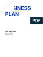 Business Plan Template Session 1