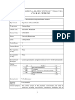 Course Outline: International Islamic University Malaysia