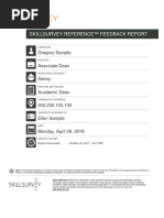 Skillsurvey Reference Sample Feedback Report