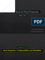 Lecture (11-12) Compressibility and Wettability-Rock Properties