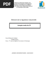 Élément de TP Regulation