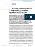 Cybersecurity Vulnerability Analysis of Medical de