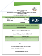 Territorialisation Des ODD Dans Les Communes: Comparaison Des Communes de Cotonou Et de Parakou