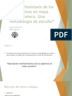 La Morfosintaxis de Los Adjetivos en My (Metodología)