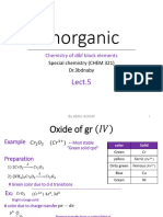 Chemistry of D&F Block Elements Lec5