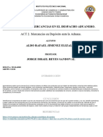 U 2. Mercancías en Depósito Ante La Aduana-Jiménez Elizalde Aldo Rafael