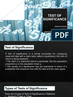 Test of Significance