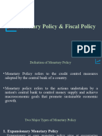 Monetary and Fiscal Policy